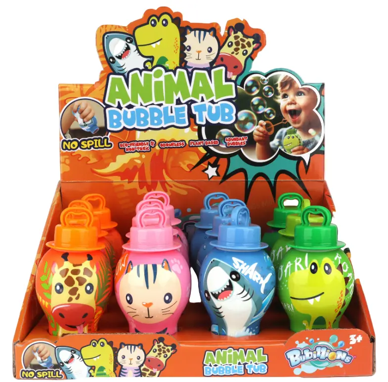No-Spill Bubble Bottle (4 Assorted Models) (Pdq)(Animal) 1
