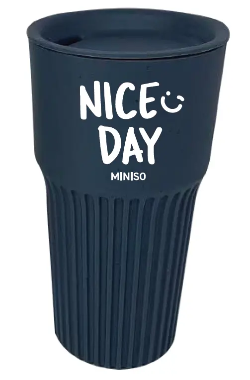 Graffiti Print Plastic Coffee Cup 550Ml (Blue) 1