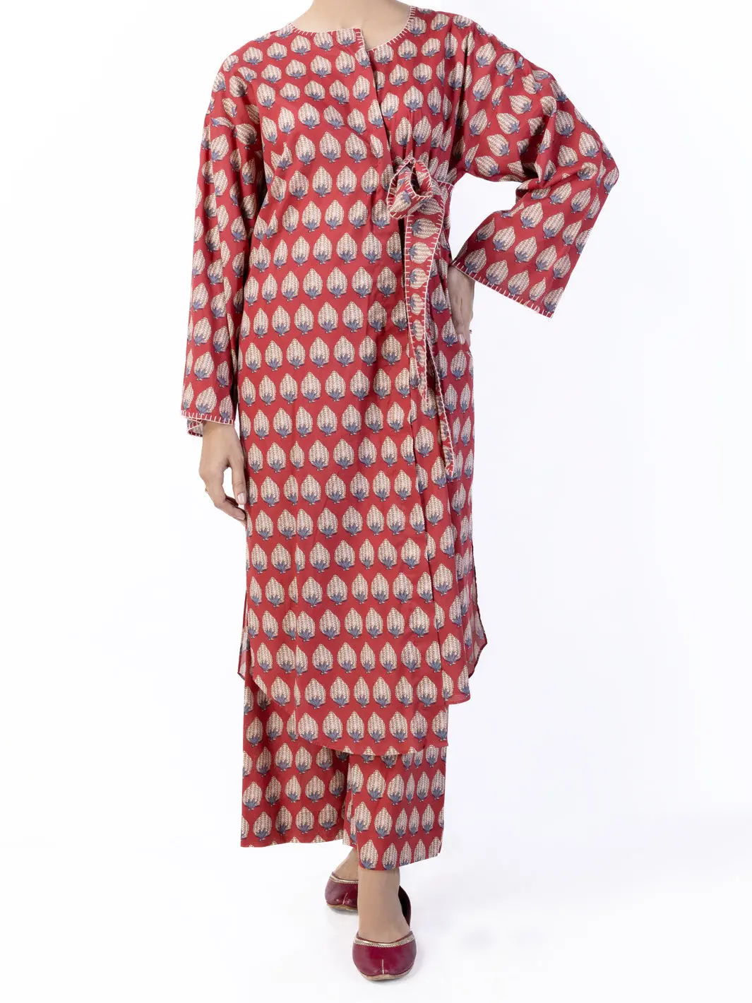 Red Lawn 2Pc Unstitched - Alp-2Ps-1737 1
