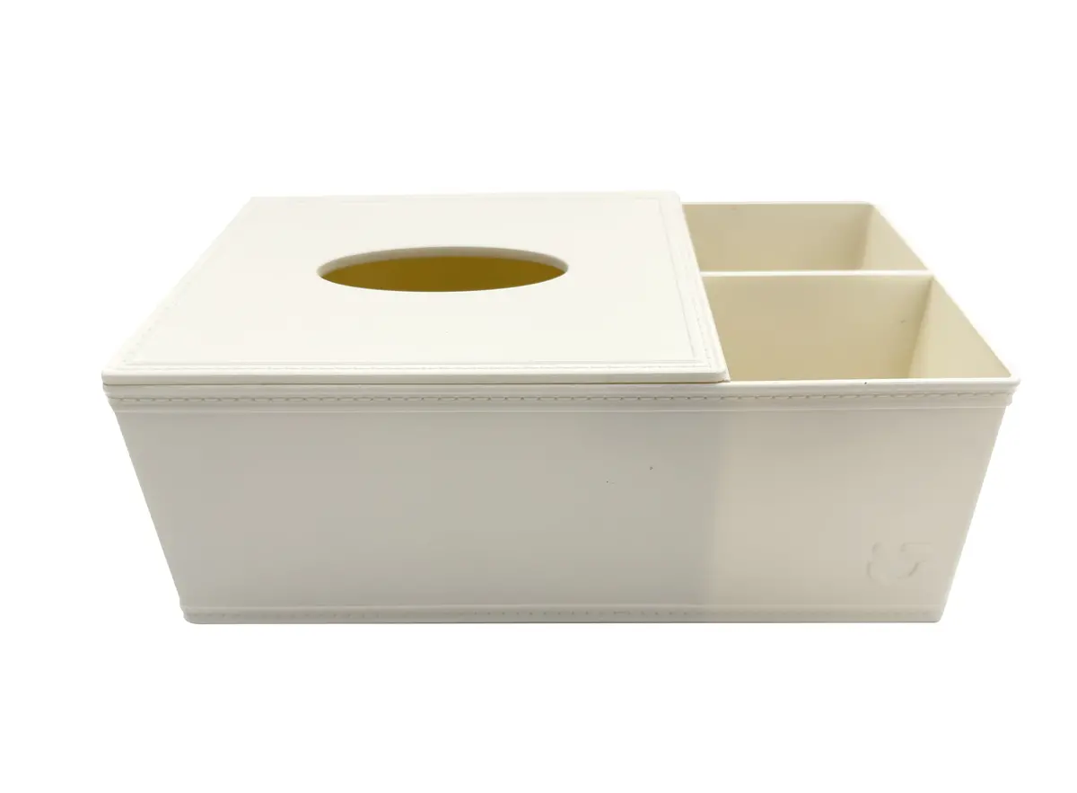 Patterned Series Multi-Functional Tissue Storage Box (Off-White) 1