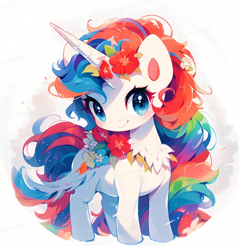 Round Diamond Framed Painting (Unicorn) 1