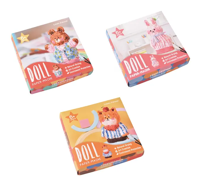 Cute Pets Collection Diy Paper Pulp Set (3 Assorted Models) 1