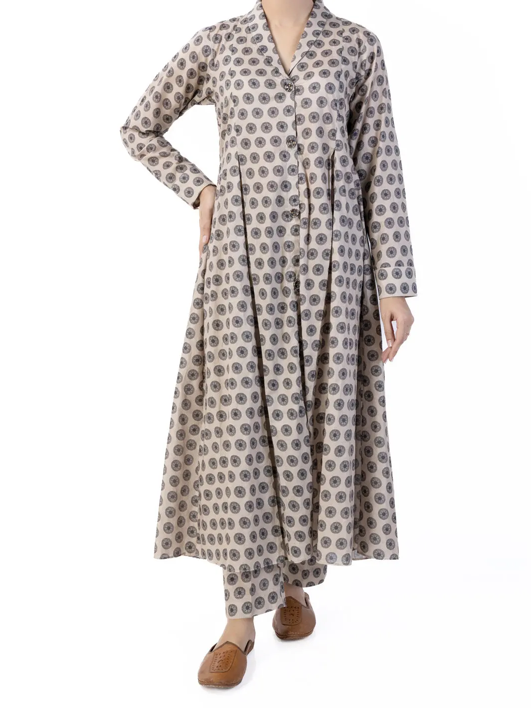 Beige Lawn 2Pc Unstitched - Alp-2Ps-1739 1
