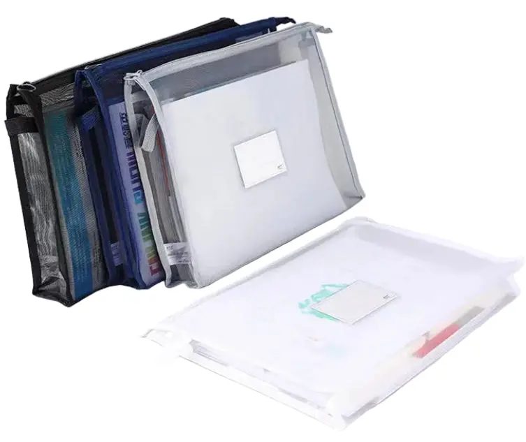 Minimalism Collection 3D Single-Layer Mesh Document Bag (4 Assorted Models: Black, White, Gray, Blue) 1
