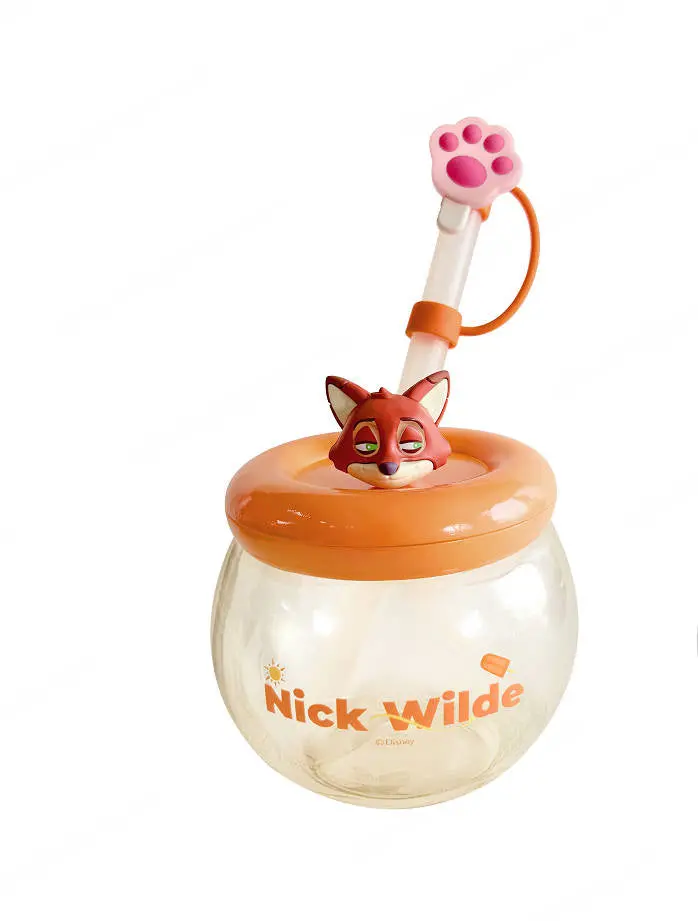 Disney Zootopia Collection Figurine Straw Bottle 600Ml(Nick) 1