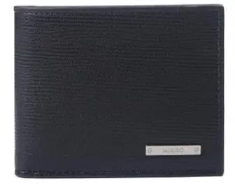 Luxury Style Embossed Logo Men's Wallet(Black) 1