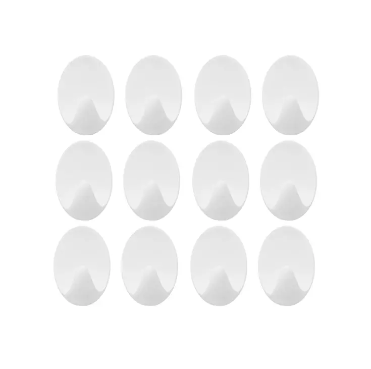 Oval Small Hooks (12Pcs) (White) 1