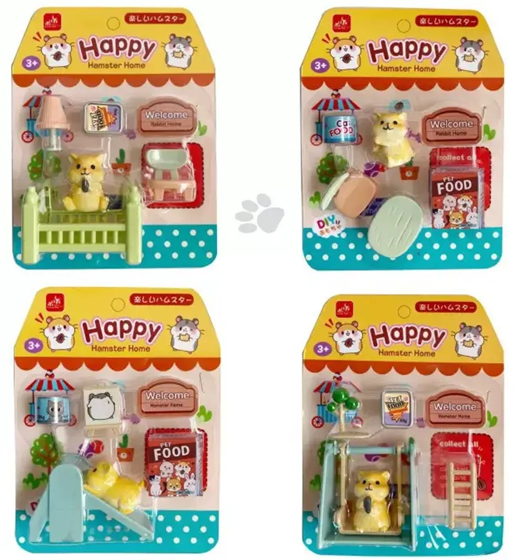 Mini Pet Ornament Set (Hamster) (4 Assorted Models) 1