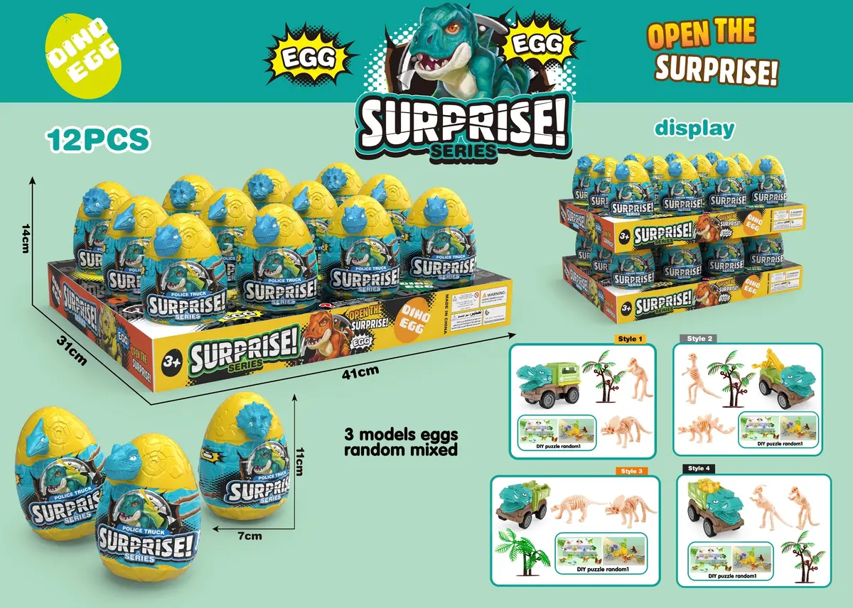 Dinosaur Settings Surprise Egg (4 Assorted Models) 1