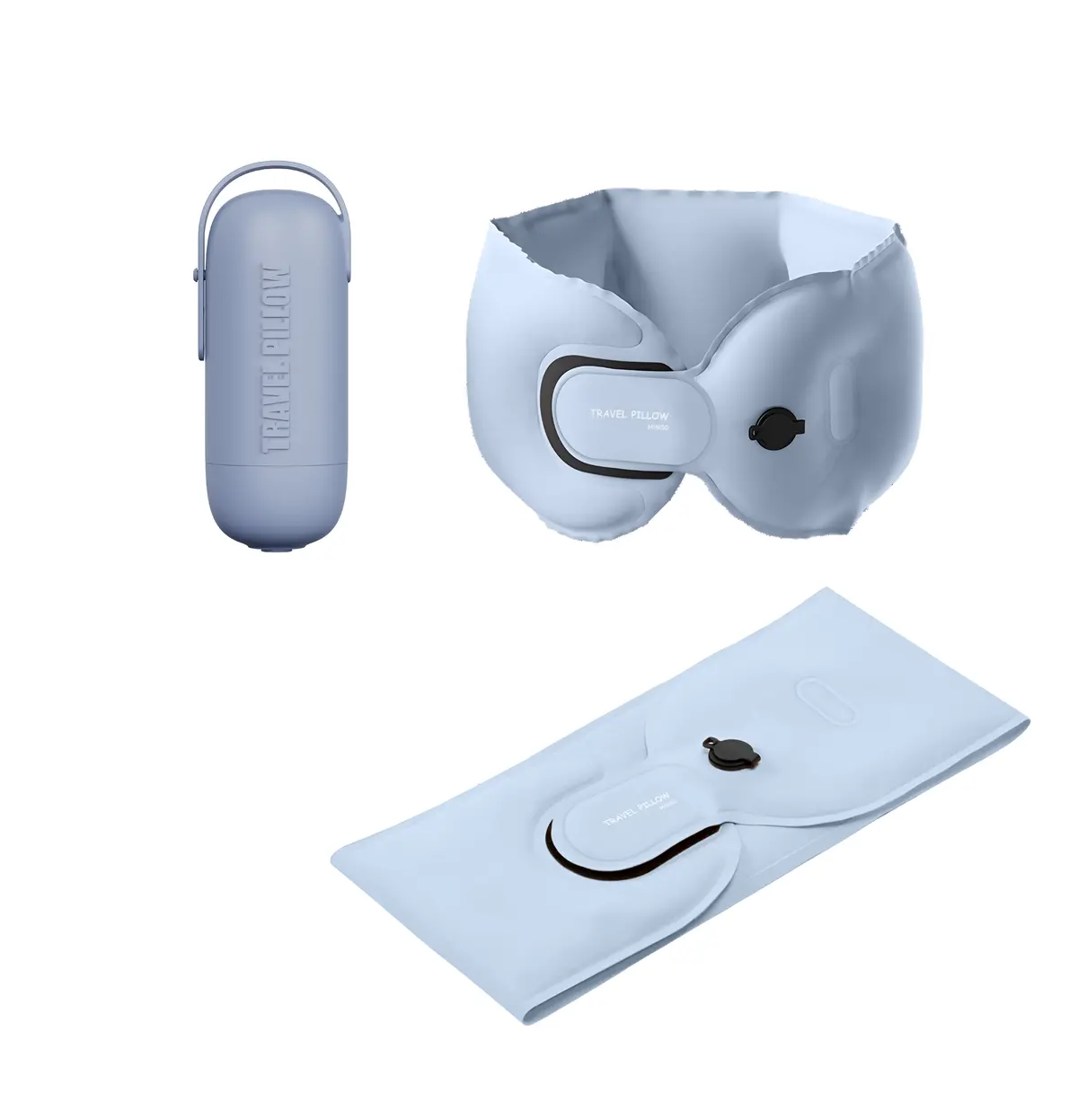 Travel Portable Foldable Neck Pillow(Blue) 1