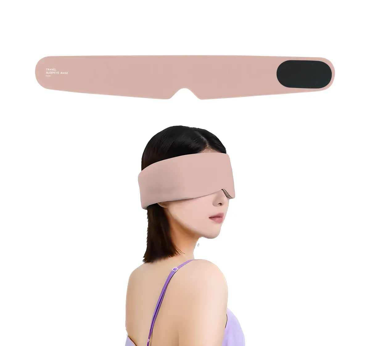 Travel Portable Blackout Sleep Mask(Pink) 1
