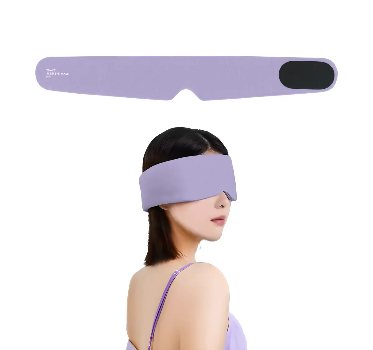 Travel Portable Blackout Sleep Mask(Purple) 1