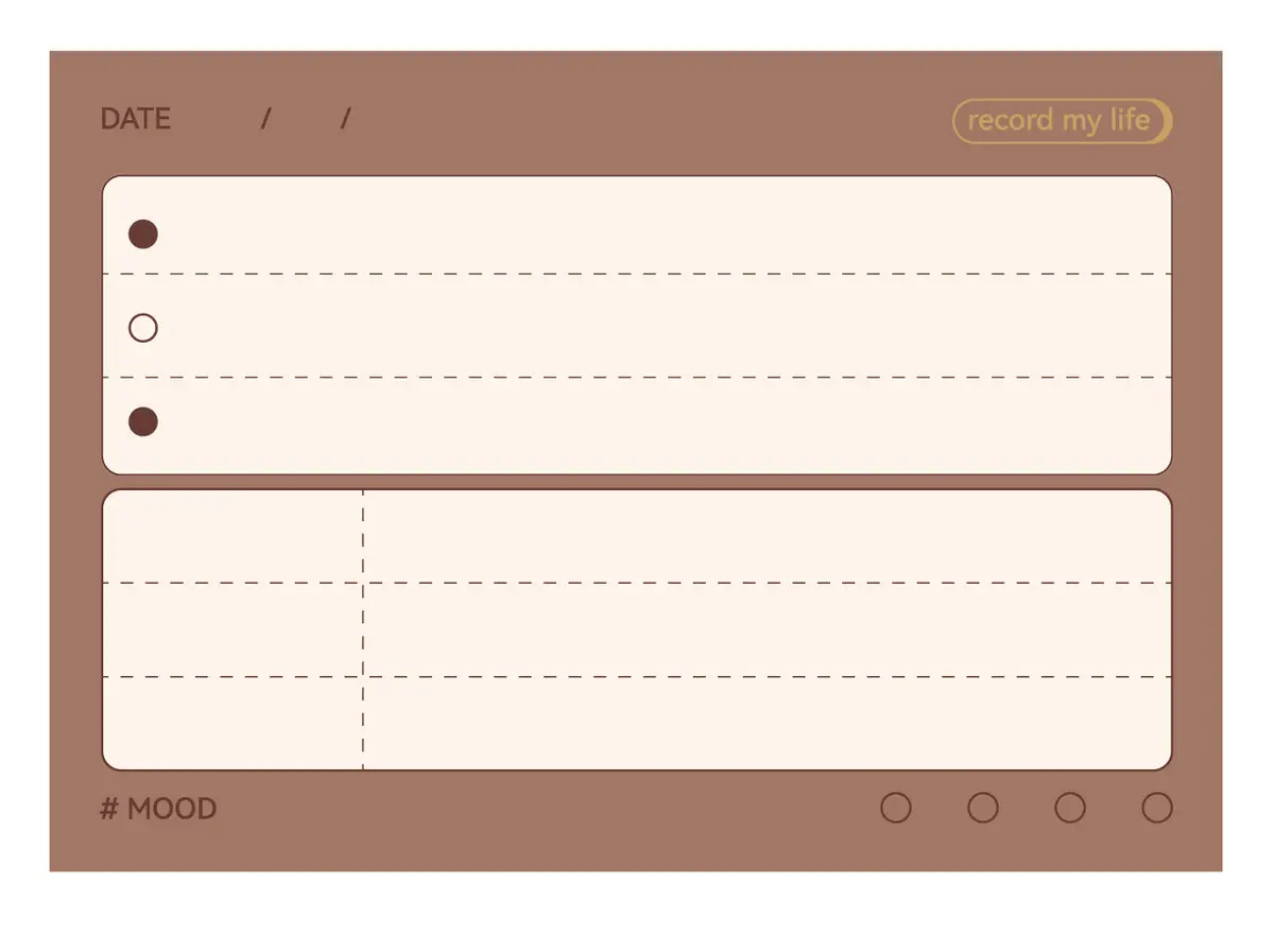 Minimalism Retro Collection Note Pad (50 Sheets) (Mocha Brown) 1
