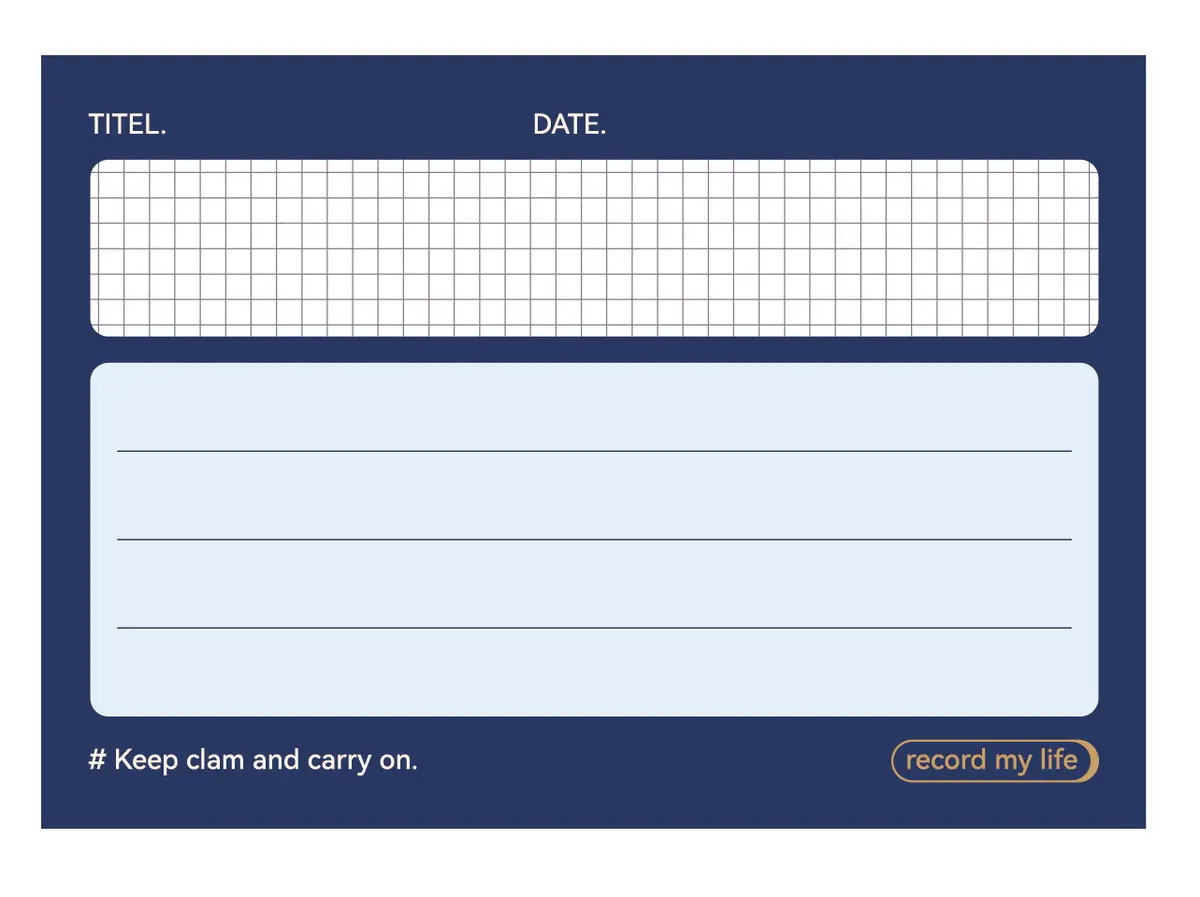 Minimalism Retro Collection Note Pad (50 Sheets) (Midnight Blue) 1
