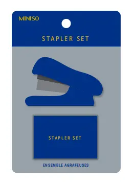 Minimalism Retro Collection Mini Stapler With Staple Box (Midnight Blue) 1