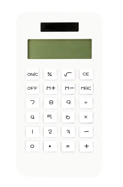 Transparent White Collection Solar Mini Calculator (8 Digits) 1