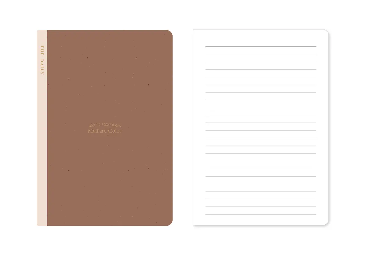 Minimalism Retro Collection A5 Stitch-Bound Book (28 Sheets) (Mocha Brown) 1