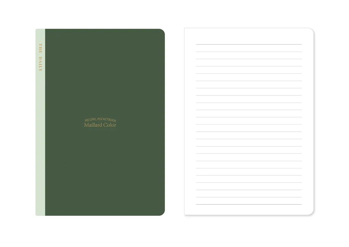 Minimalism Retro Collection A5 Stitch-Bound Book (28 Sheets) (Blackish Green) 1
