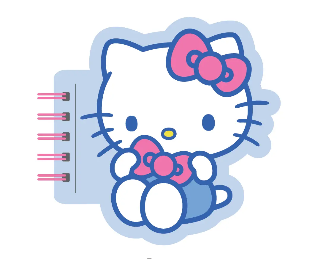 Hello Kitty Collection Figure Stress-Relief Wire-Bound Book (80 Sheets) 1