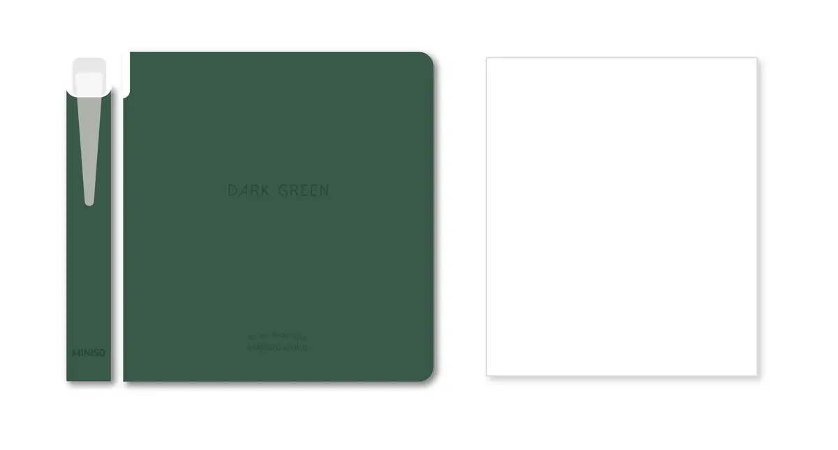 Minimalism Retro Collection Pen Holder Book (96 Sheets) (Blackish Green) (With 0.5Mm Black Gel Pen) 1
