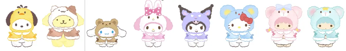 Hello Kitty And Friends Little Cape Vinyl Plush Surprise Box Pendant 1
