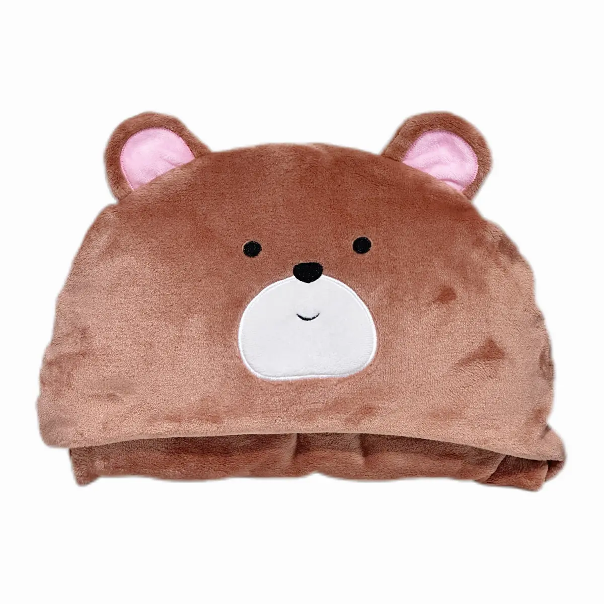 Cute Bear Hooded Blanket(Brown) 1