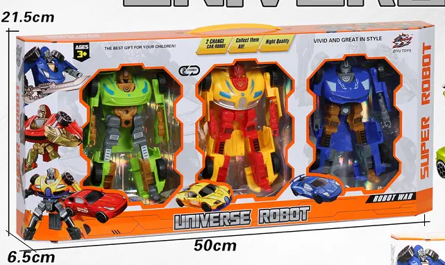 2-In-1 Racing Transforming Mecha (3 Pcs)(A) 1