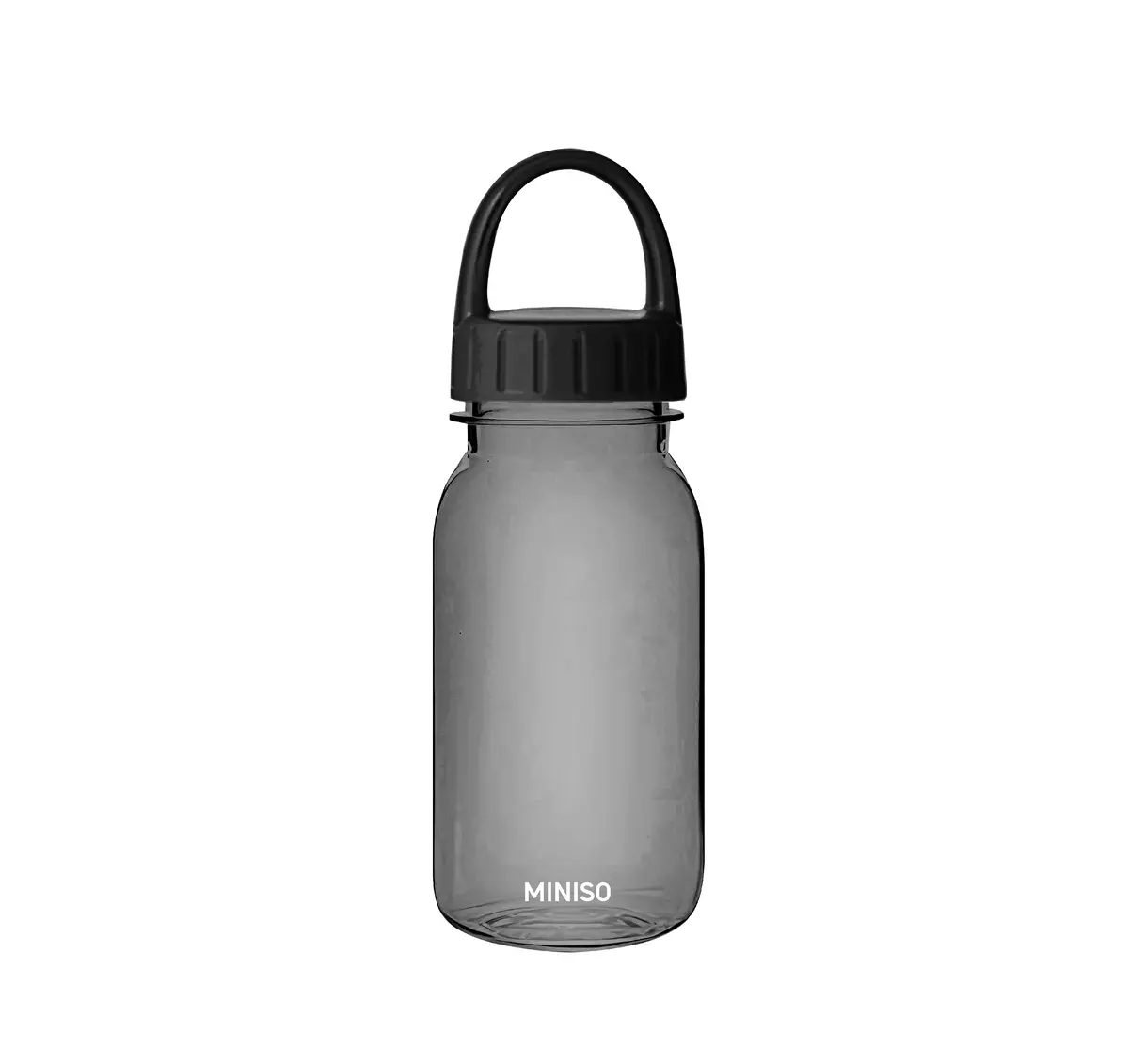 Solid Color Series Handle Plastic Bottle 440Ml(Black) 1