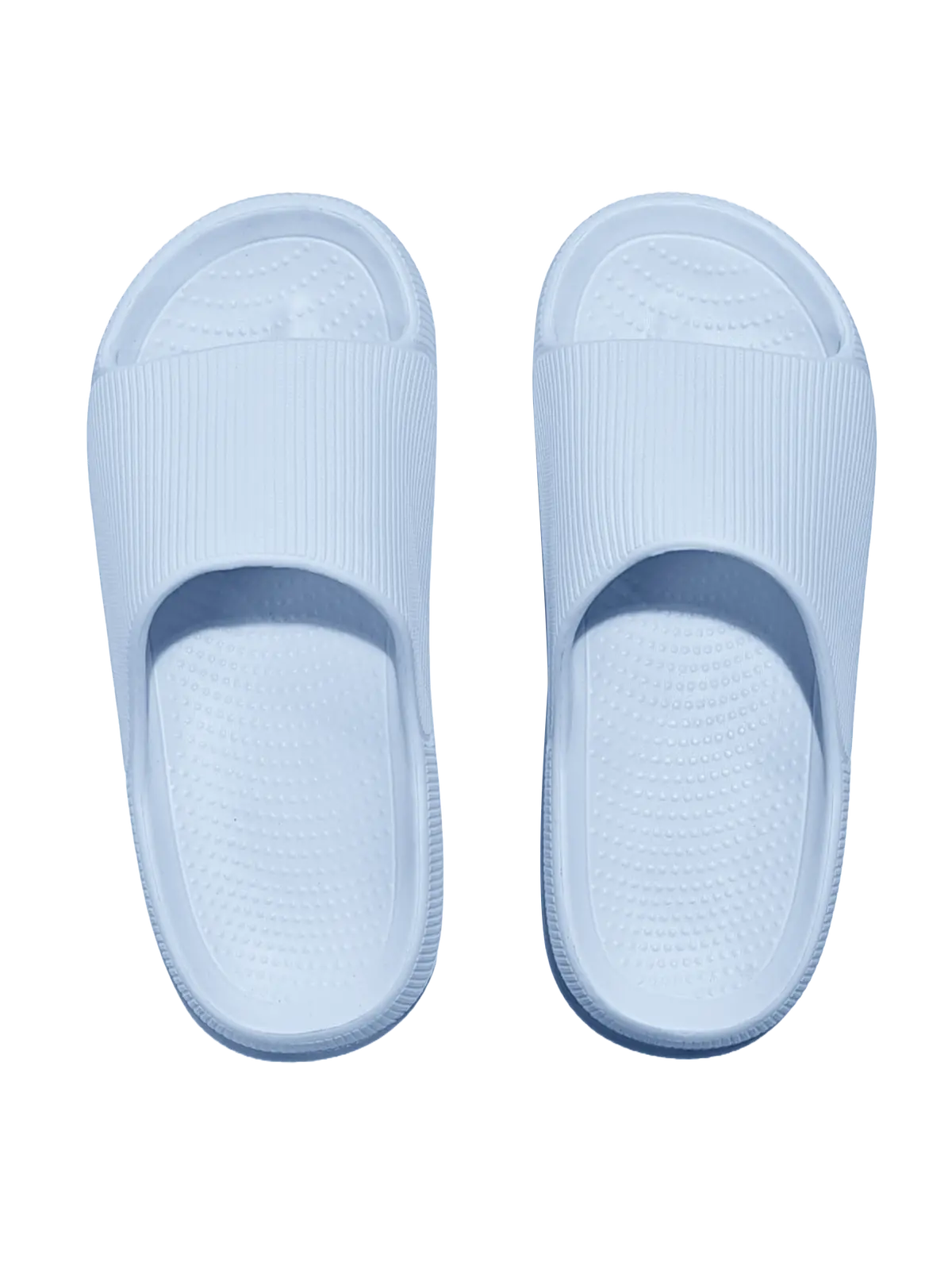 Women's Bathroom Slippers With Stripes And Dots(39-40,Blue) 1