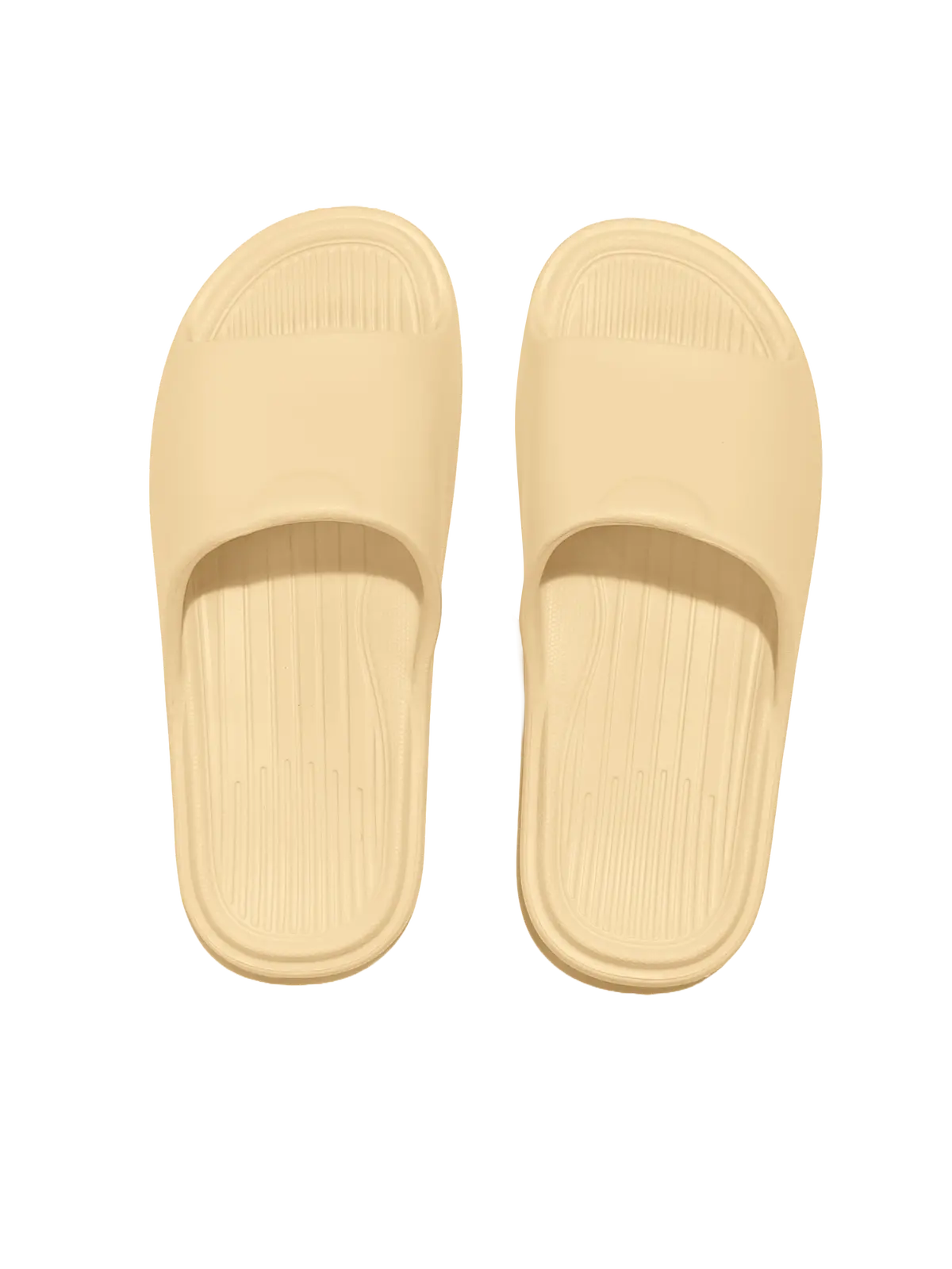 Women's Bathroom Slippers With Stripes(35-36,Yellow) 1