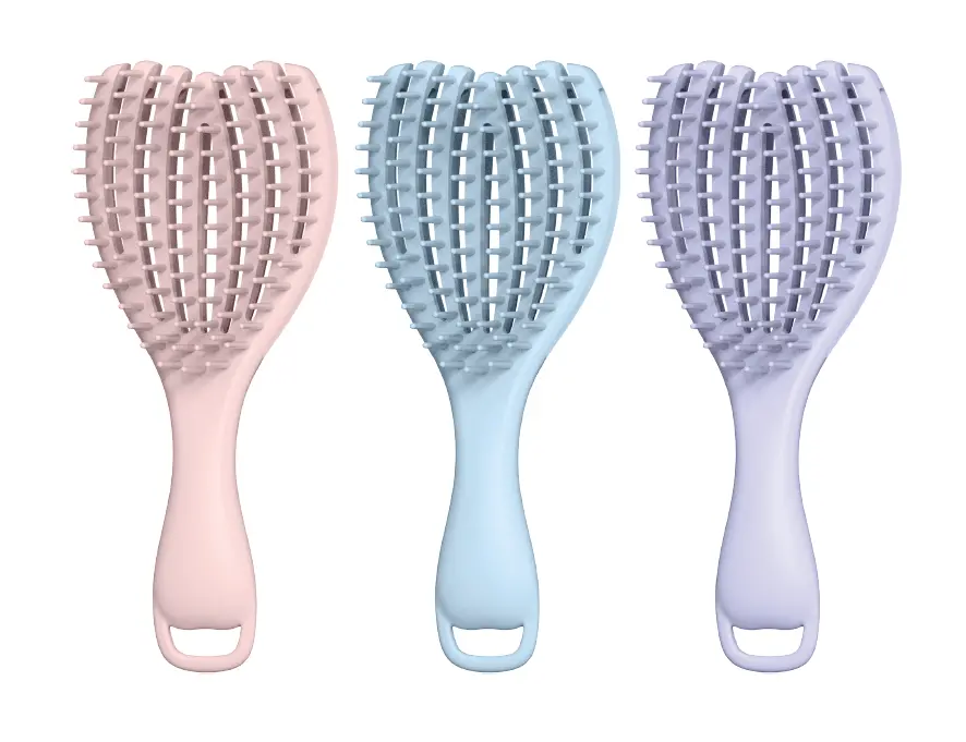 Mini Shell-Shaped Hairbrush With Hanging Hole 1