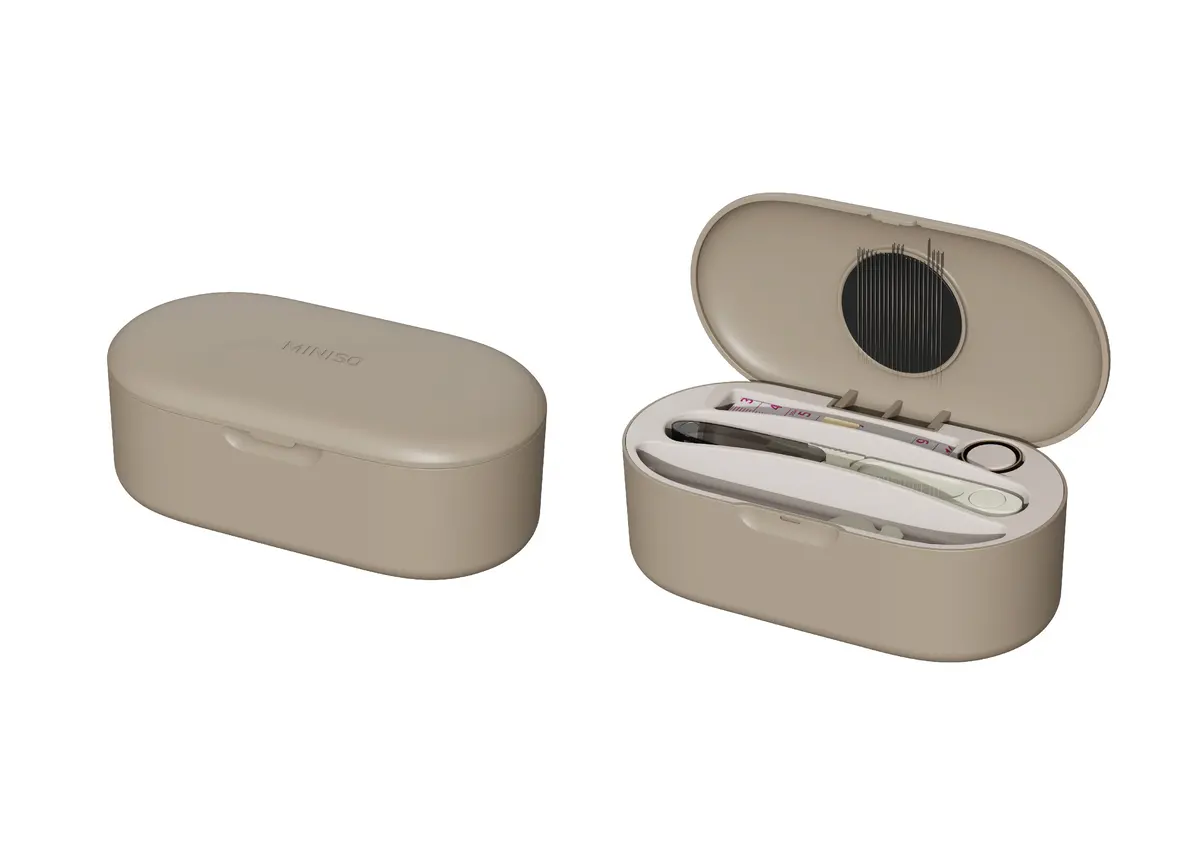 Double-Layer Magnetic Sewing Kit Organizer(Coffee) 1