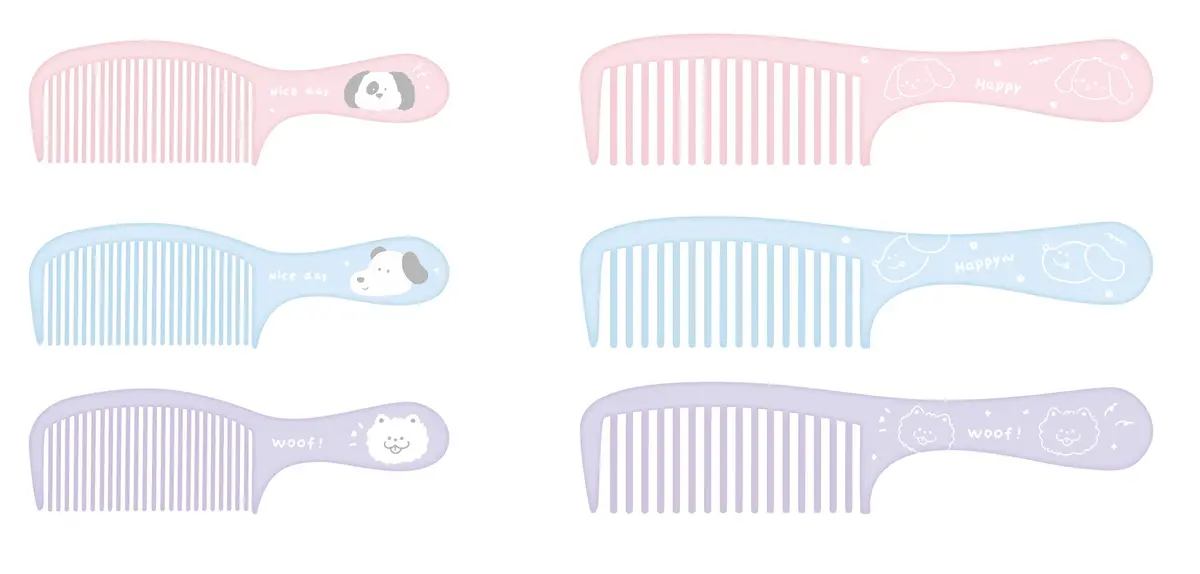Animal Series Wide And Fine Tooth Hair Comb Set (2 Pcs) 1
