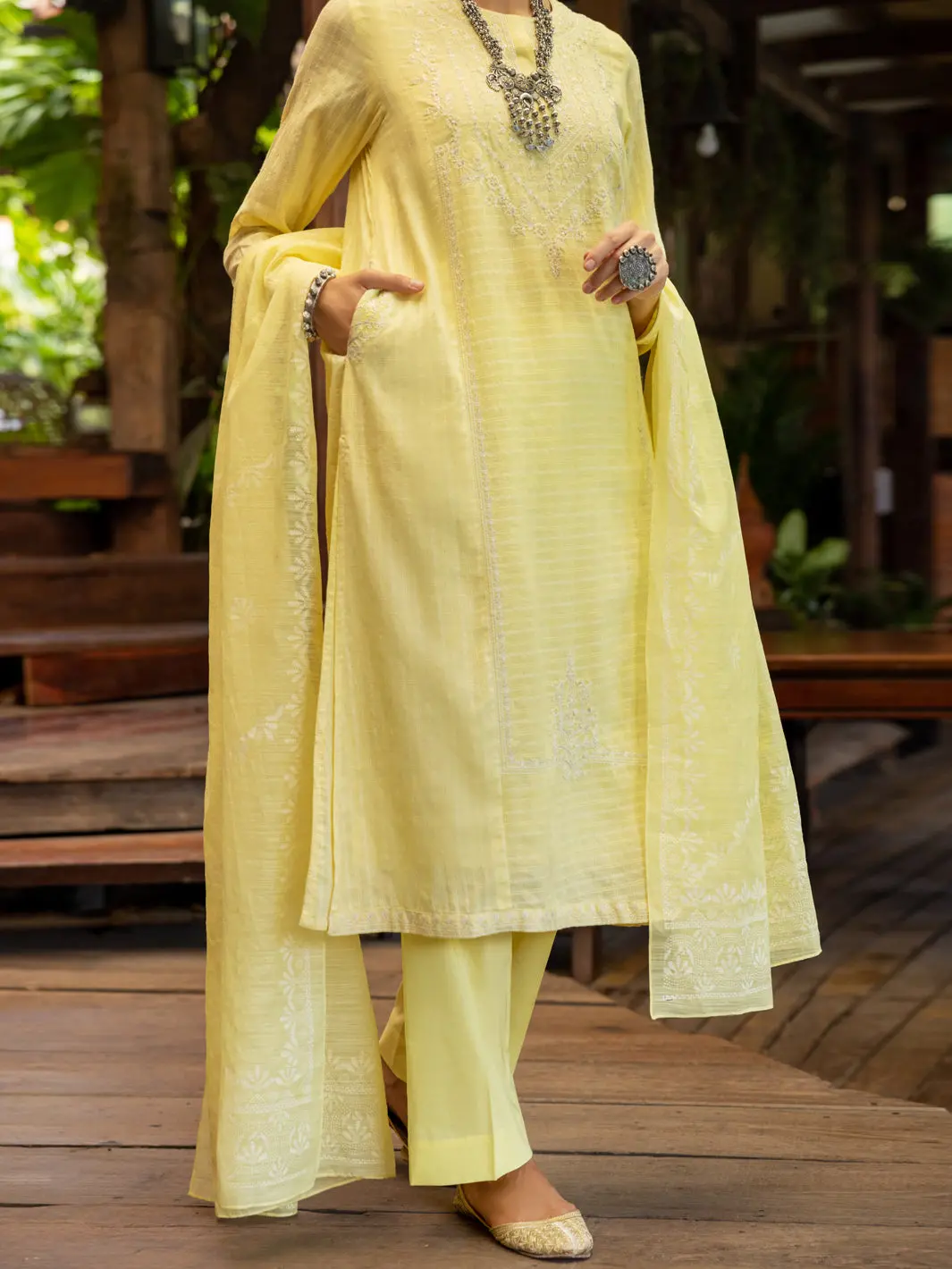 Lemon Jacquard 3Pc Unstitched - Alp-3Ps-1769 1