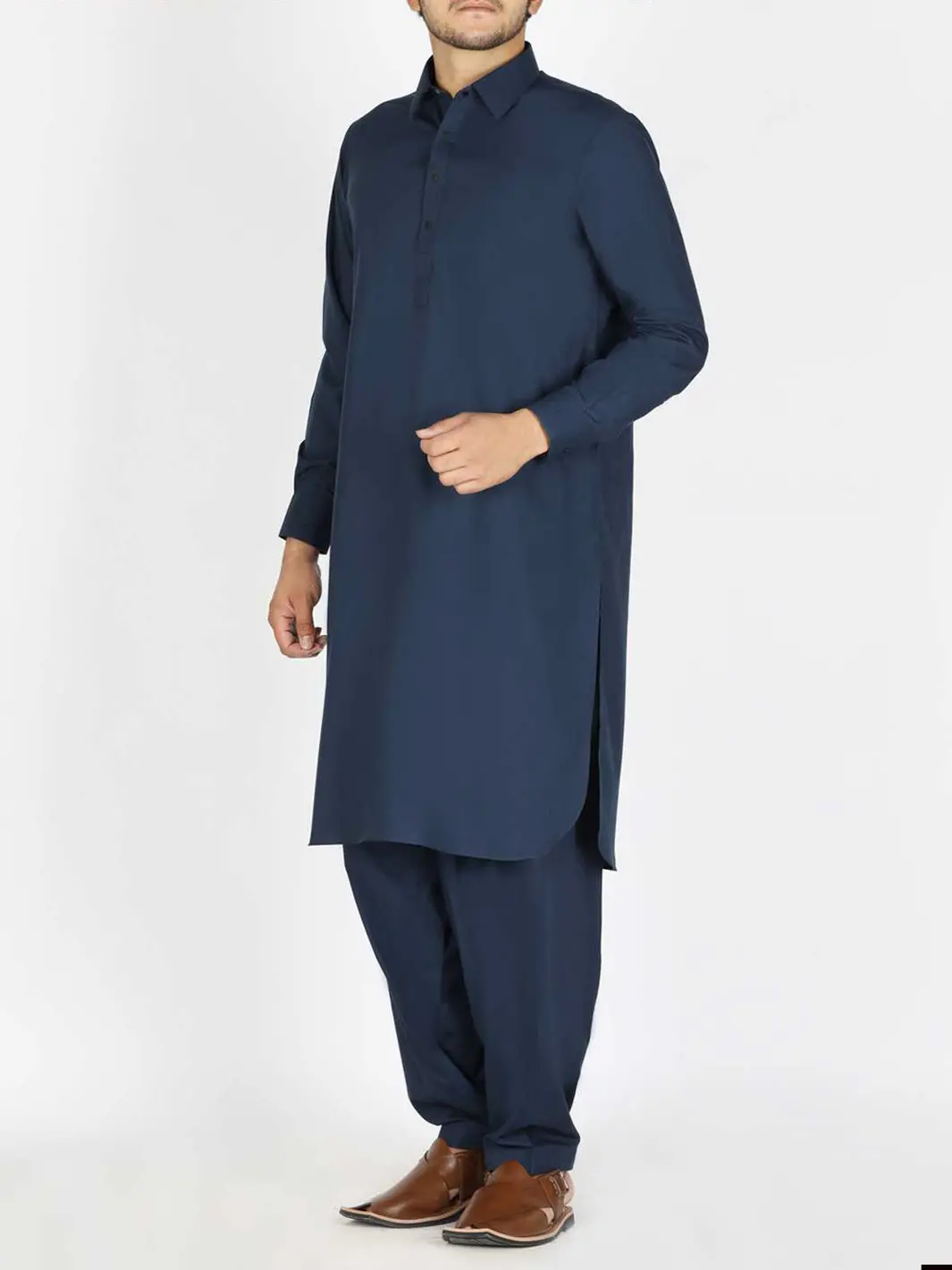 Blue Blended Kameez Shalwar - Alwa-Ks-182 1