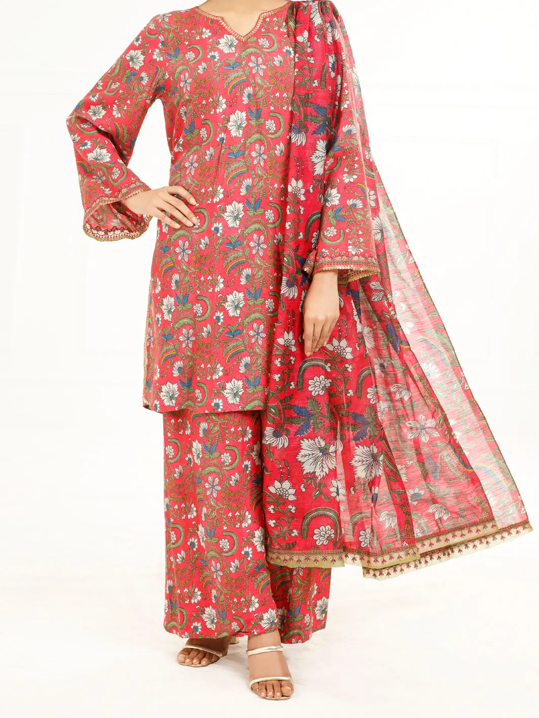 Mehndi Green Yarn Dyed 3Pc Stitched - Alp-3Ps-1931 1