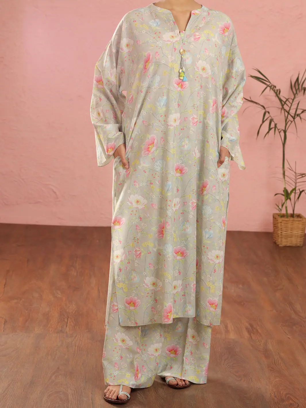 Pistachio Green Cambric 2Pc Stitched - Alp-2Ps-Lks-1961 1