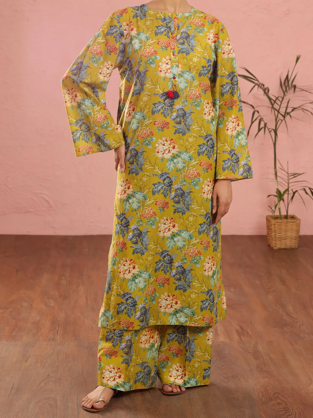Parrot Green Cambric 2Pc Stitched - Alp-2Ps-Lks-1964 1