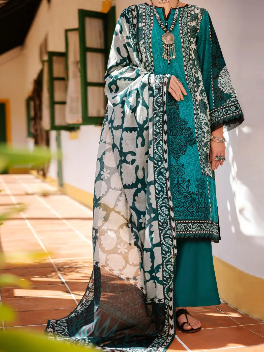 Sea Green Lawn 3Pc Unstitched - Alp-3Ps-1996 1