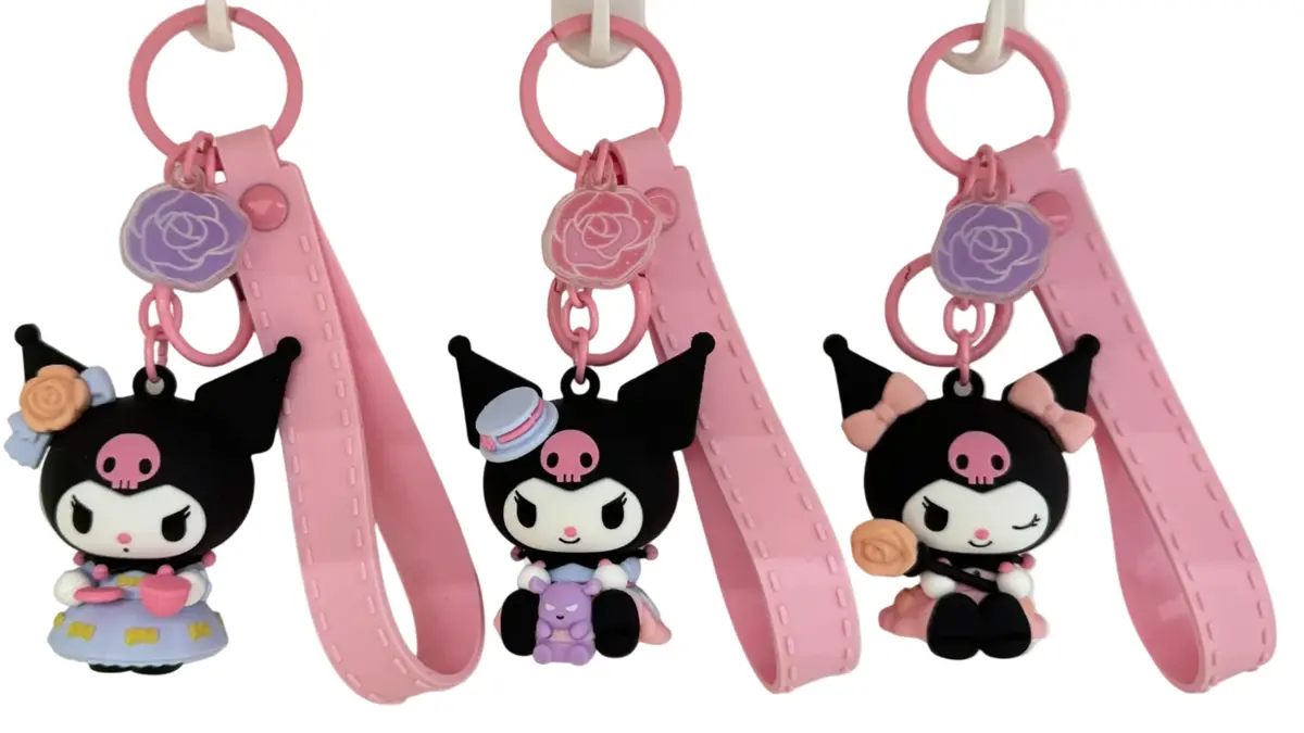 Kuromi Rose Earl Keychain 1