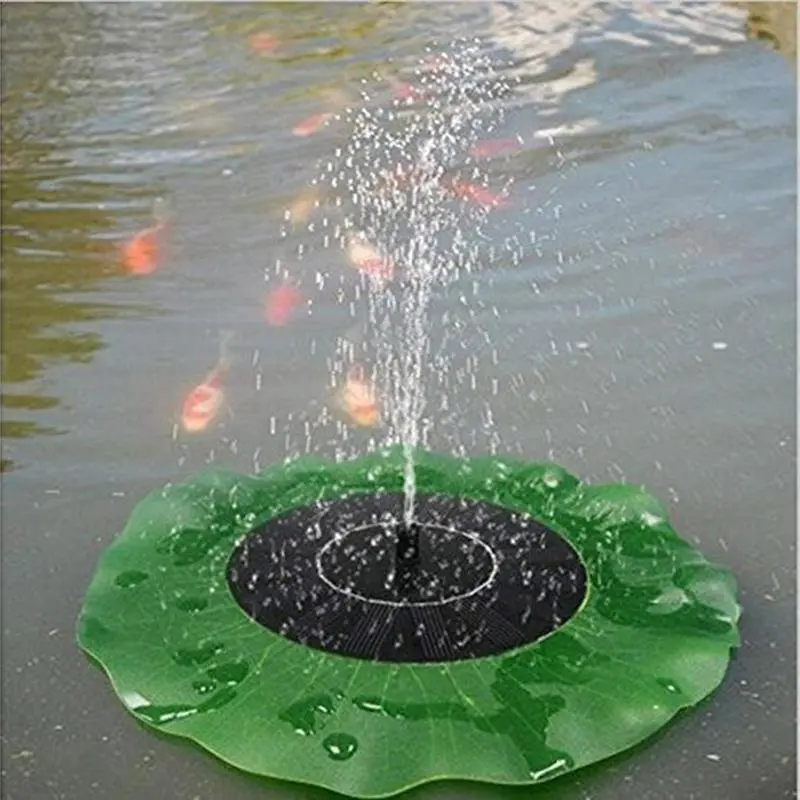 Solar Powered Leaf Shaped Garden Bird Bath Water Fountain Pump 1