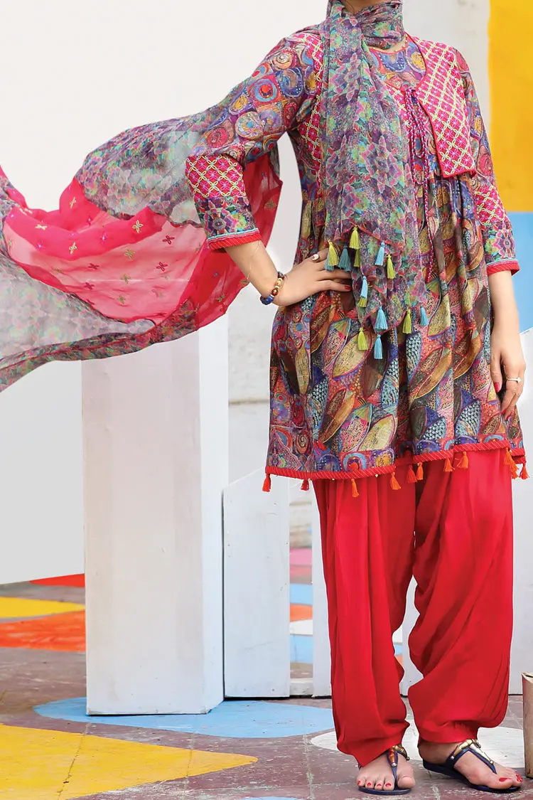 Pink 3Pc Stitched - Aldp-061 1