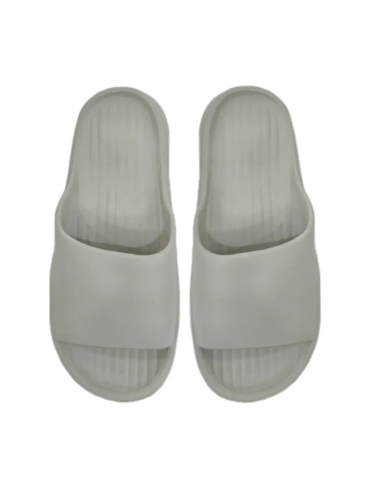 (Gray,41-42) Puff Series Men's Bathroom Slippers 1