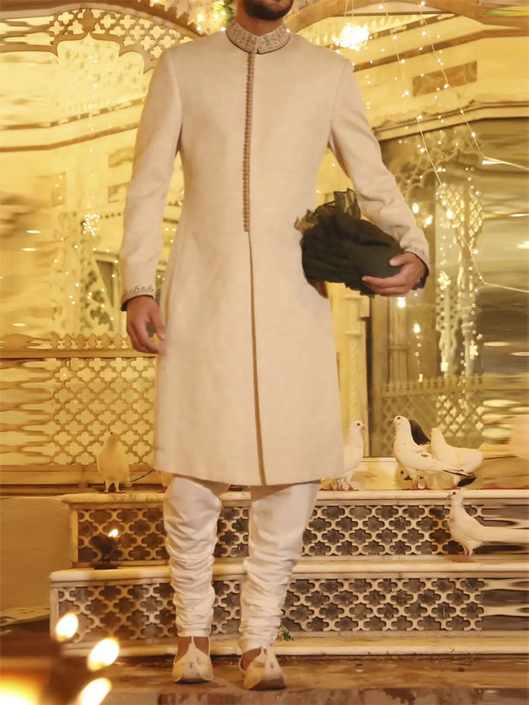 Beige Sherwani - Al-Sw-077 1