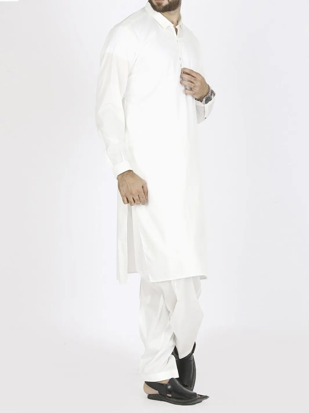Off White Kameez Shalwar - Al-Ks-2170 1