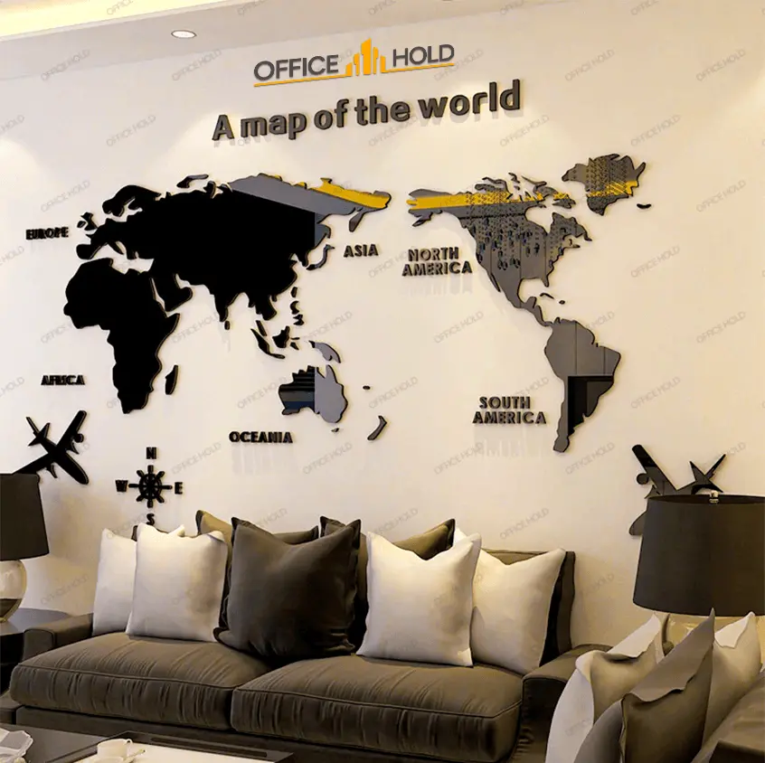Hot! World Map 3D Design 1