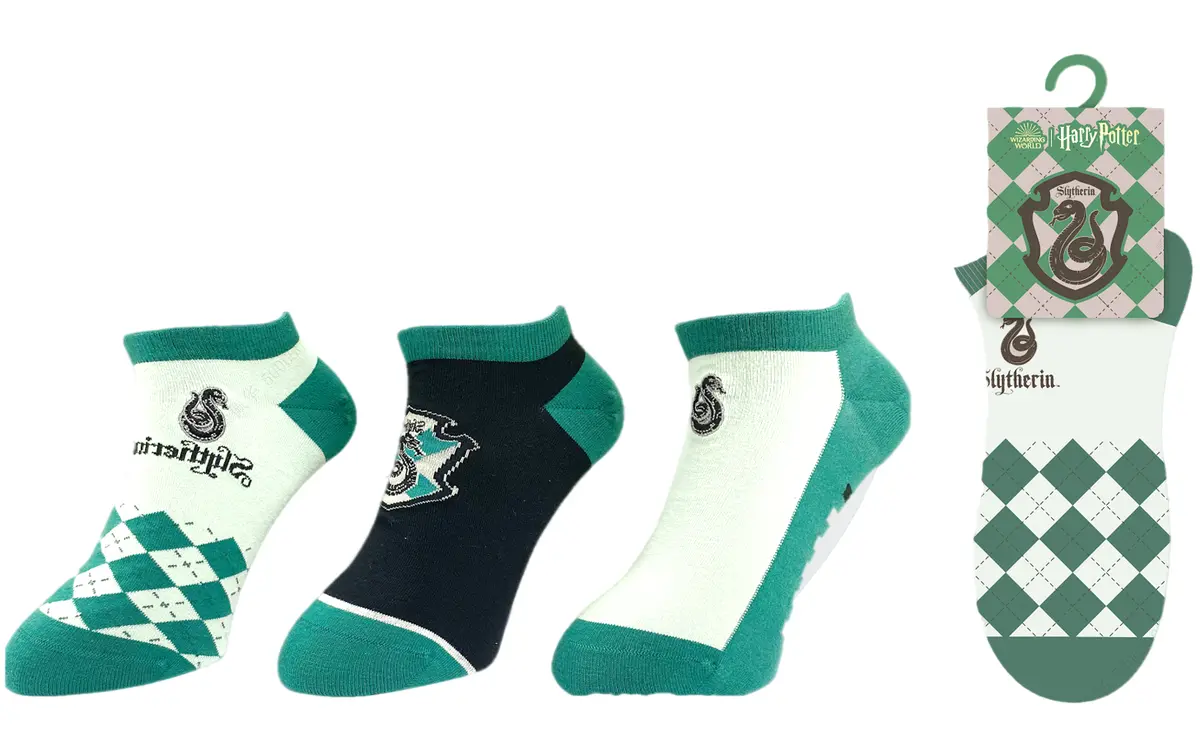 Harry Potter 3 Pairs Ankle Socks(Slytherin) 1
