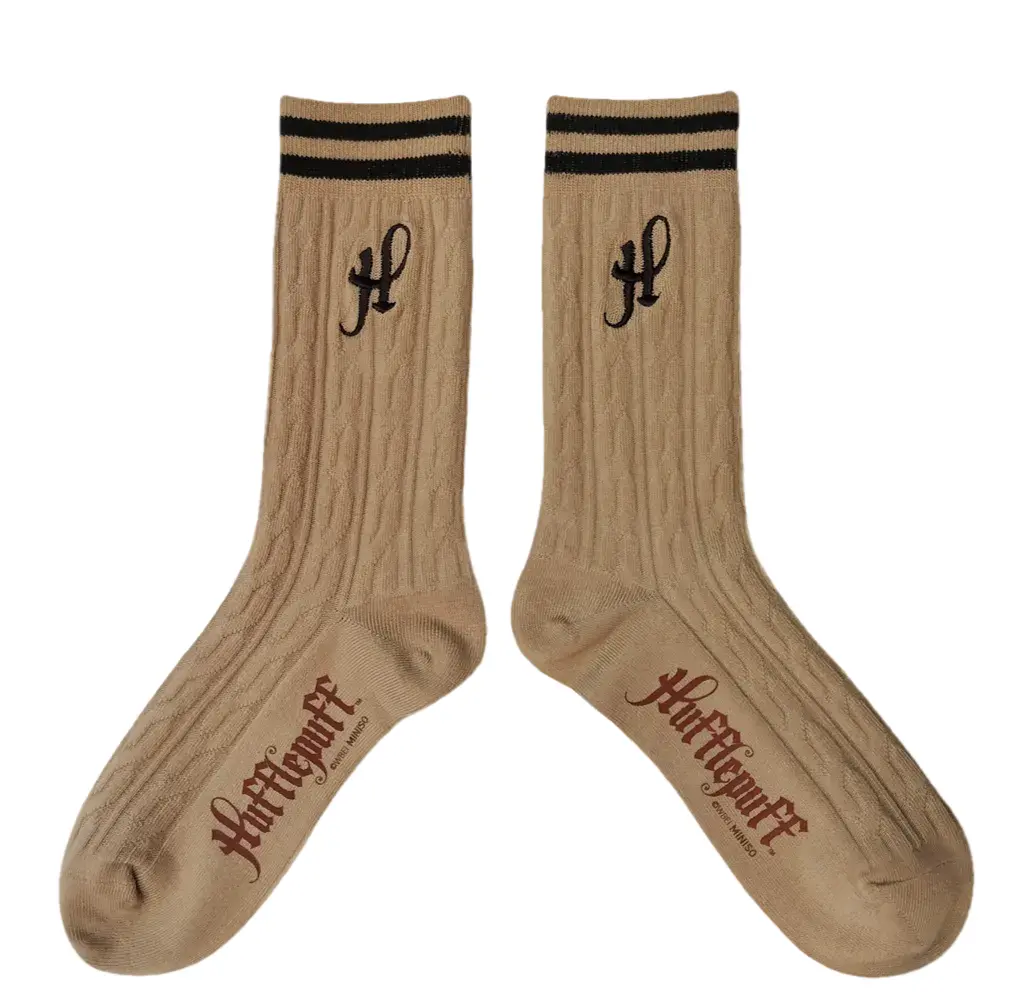 Harry Potter Striped Crew Socks(Hufflepuff) 1