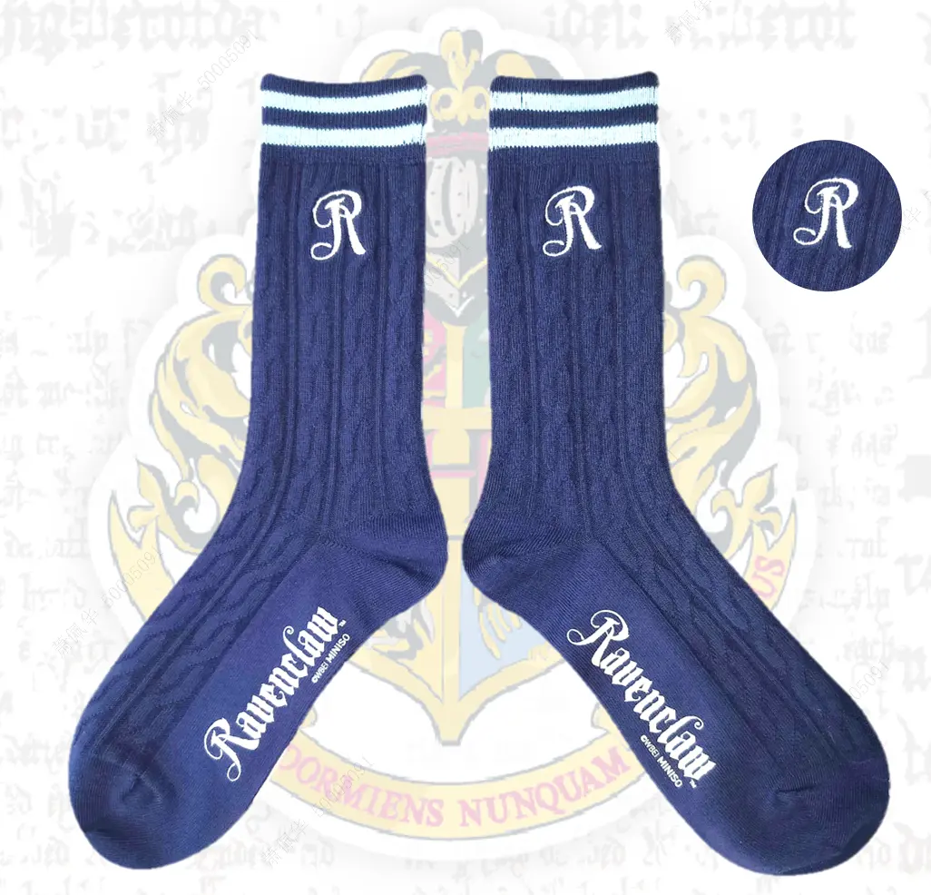 Harry Potter Striped Crew Socks(Ravenclaw) 1