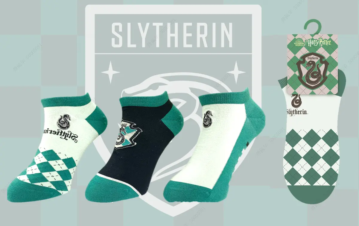 Harry Potter 3 Pairs Ankle Socks(Slytherin) 2